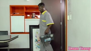 Horny Handyman Feeds Bbc and Cum to Sexy Sheboy Isa Lawrence